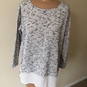 Mixed Material Grey Shirt